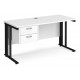 Maestro Cable Managed  Shallow Desk With Pedestal